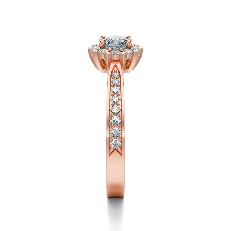 Pierścionek z różowego złota z diamentami AJPZ_138